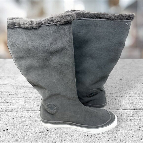 Converse All Star CT Beverly Womens Size 11 Gray Over Calf Winter Boots 525944C - Picture 4 of 10